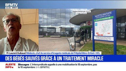 Bébés sauvés grâce à un traitement miracle: "Il s'agit de traiter la mère pendant la grossesse (...) pour soigner son enfant avant la naissance", détaille Laurent Guibaud, médecin à l'hôpital Mère-Enfant-HCL