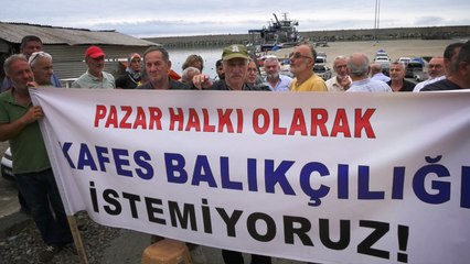 Rize balıkçılardan kafes tipi balık çiftliklerine tepki: Bir zengin gelecek benim denizimi kirletecek! Kimsenin babasının denizi değil burası