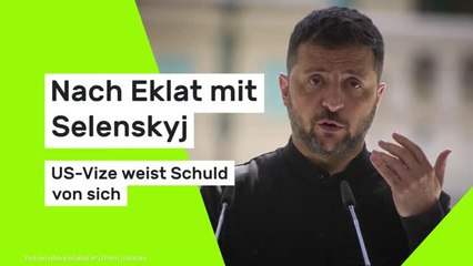 Nach Eklat mit Selenskyj - US-Vize weist Schuld von sich