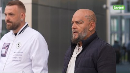 Manifestation à Namur en soutien à Grégory Lenoci, inculpé pour tentative d'assassinat