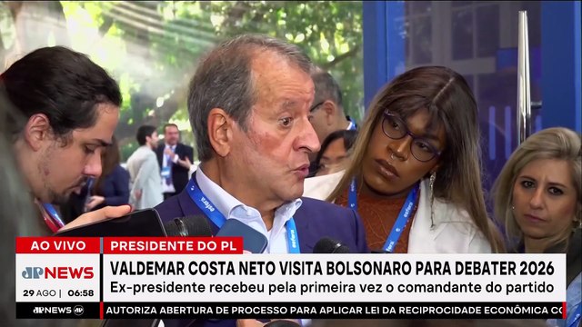 Valdemar Costa Neto visita Bolsonaro em prisão domiciliar e discute eleições de 2026