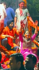 taking in the vibe. radhika merchant at the ganpati visarjan convoy of antilla cha raja