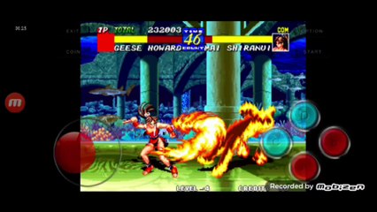 Fatal Fury 3 Geese Howard vs Mai Shiranui fala de vitória da Mai Shiranui em português