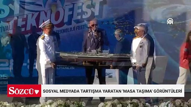 Sosyal medyada tartışma yaratan 'masa taşıma' görüntüleri
