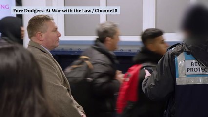 Moment a law student tries to talk his way out of a fare dodging fine