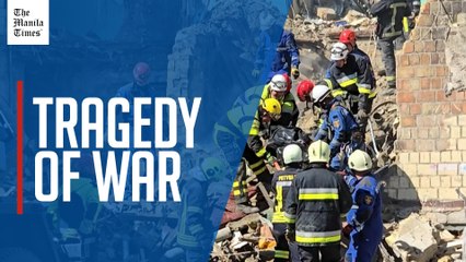 Kyiv rescuers search apartment block destroyed by deadly Russian attack