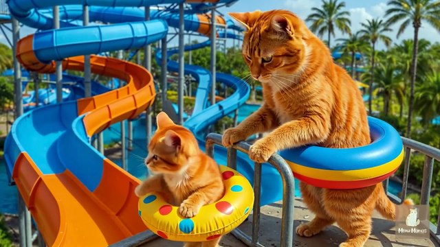 Mama Cat Trims Fur on the Farm and Makes Tiger Hat For Kittens At Home🐾🎩🐯_2