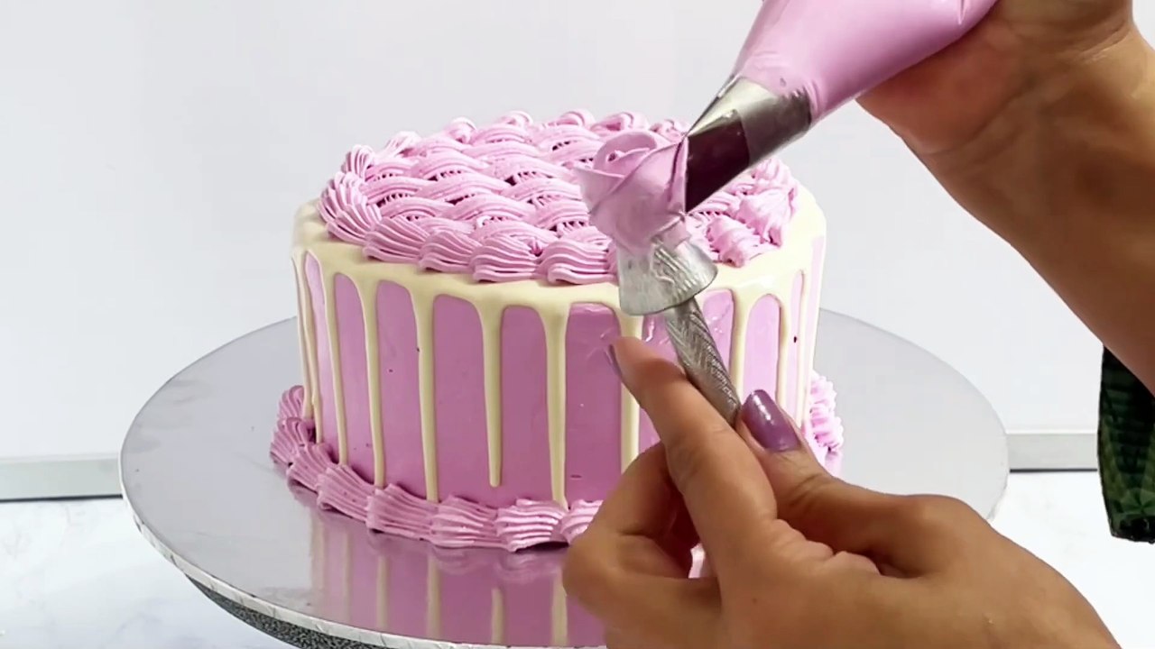Pink Basket Design Cake Tutorial #cake #cakeart #cakedesign #cakedecoration  #cakedecorating