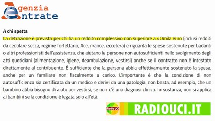 Assistenza familiari: Detrazione fiscale 19% modello 730/2025!