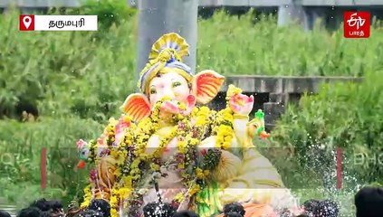 தென்பெண்ணை ஆற்றில் கரைக்கப்பட்ட விநாயகர் சிலைகள்!