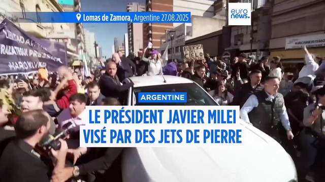 Argentine : Javier Milei visé par des jets de pierres lors d’un déplacement de campagne