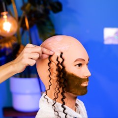 Silicone doll gets a hair transformation