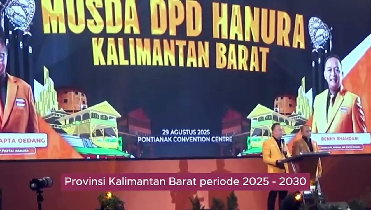 Dian Eka Muchairi gantikan Suyanto Ketua DPD Partai Hanura Provinsi Kalimantan Barat, Jumat, 29 Agustus 2025. Ini Penegasaan Wakil Ketua Umum DPP, Patrice Leo Capella