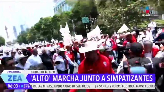 “Alito” Moreno marcha junto a simpatizantes del PRI y arremete nuevamente contra Noroña