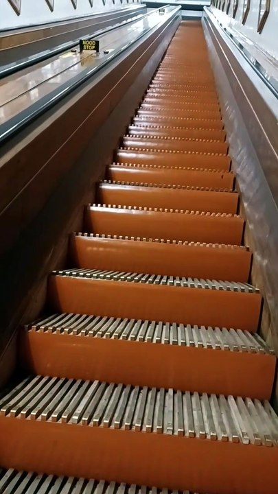 Wooden escalator