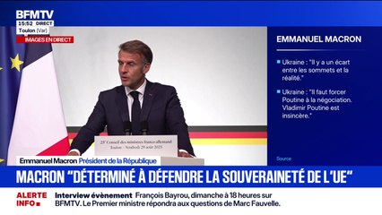 Économie: "Nous sommes déterminés à défendre la souveraineté numérique de notre Europe", déclare Emmanuel Macron