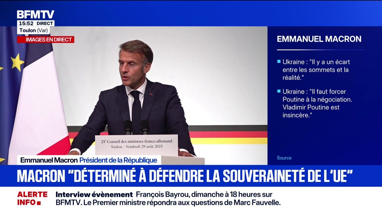 Économie: "Nous sommes déterminés à défendre la souveraineté numérique de notre Europe", déclare Emmanuel Macron