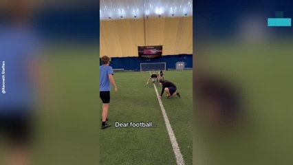 Epic Field Goal Fail: Ball Misses Target During Practice 🏈