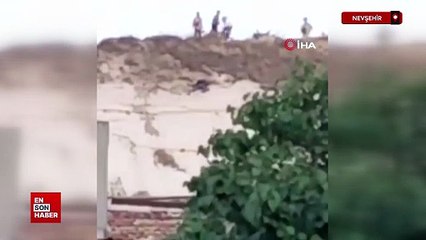 Nevşehir'de turist, fotoğraf çekerken vadiye düştü