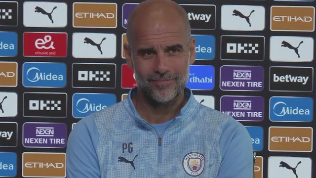 La cara de Pep cuando le preguntan por enfrentarse otra vez al Real Madrid en Champions, vean su sonrisa
