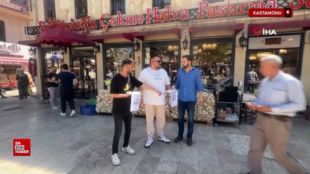 Kastamonu'da Fenerbahçeliler, Mourinho'nun gidişini çekme helva dağıtarak kutladı