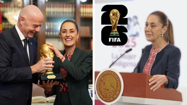 Claudia Sheinbaum recibe primer boleto del Mundial 2026 de manos de Gianni Infantino y piensa regalarlo