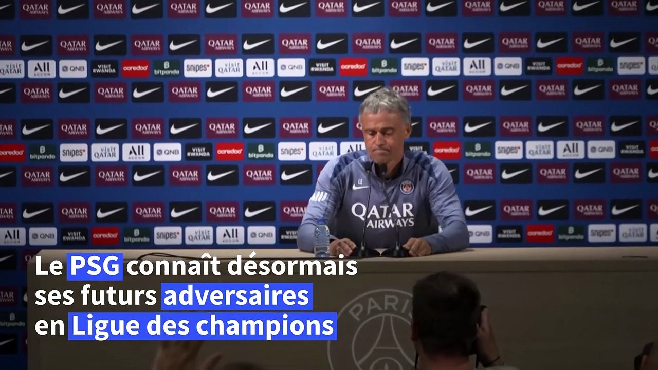 Le PSG "va perdre des matches" et des points en Ligue des champions, selon Luis Enrique
