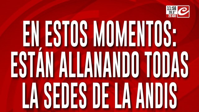 AHORA: allanan todas las sedes del ANDIS y varias oficinas de la Suizo Argentina