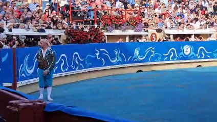 En vídeo: así ha sido la portagayola de Morenito de Aranda al primero en la Goyesca Azul