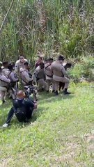 Suspeito é preso em flagrante em córrego