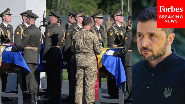 Volodymyr Zelensky Attends Opening Of Ukraine's National War Memorial Cemetery In Kyiv