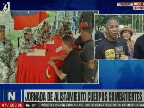 Cultores de Aragua se alistan en la Milicia Bolivariana en defensa del país