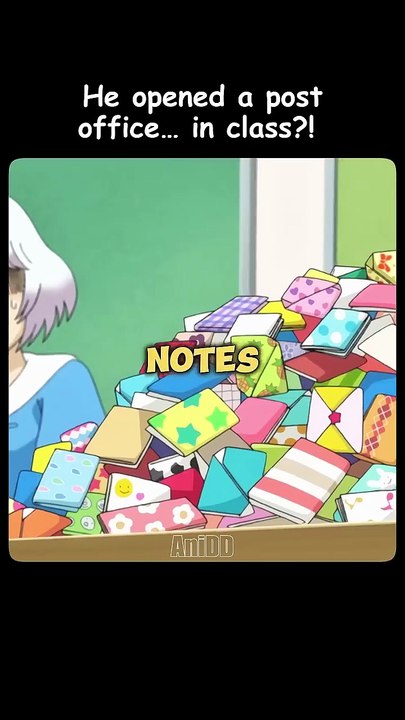 He opened a post office in class_! 😂 #anime #shorts