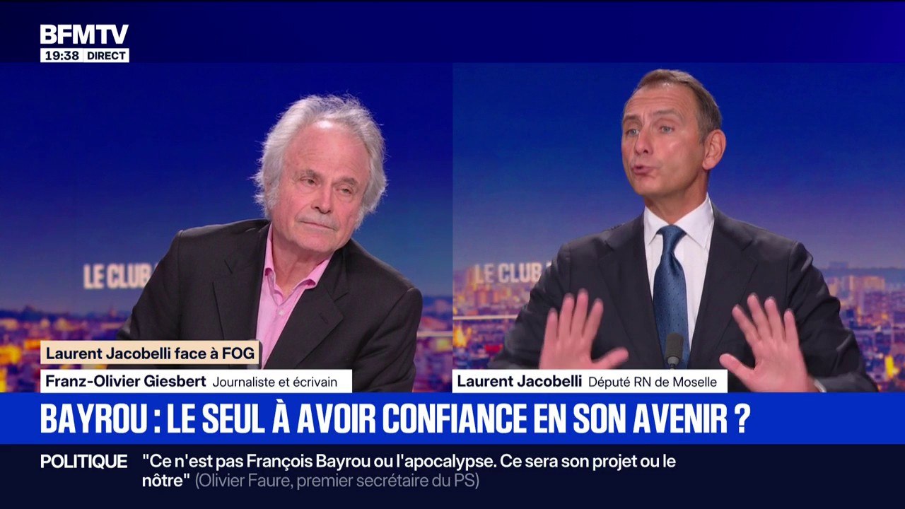Crise politique: "François Bayrou a soutenu tous les gouvernements de loosers", lance Laurent Jacobelli, député RN de Moselle