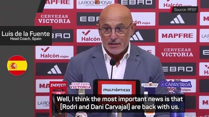 Rodri and Carvajal return to Spain for World Cup Qualifiers