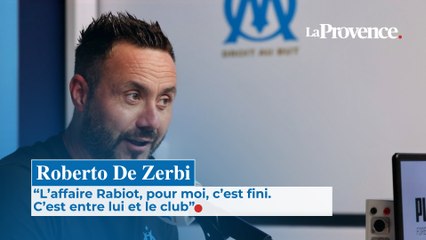 "L'affaire Rabiot, pour moi, c'est fini. Maintenant c'est entre lui et le club", lance De Zerbi