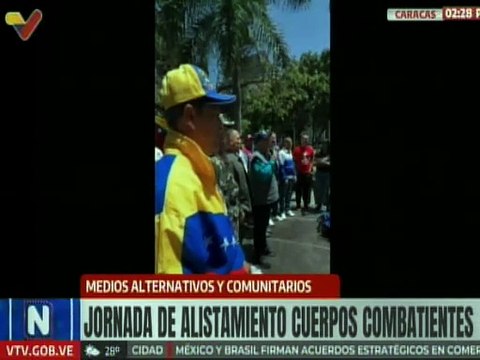 Caracas | Cuerpos combatientes invitan a población a la 2da jornada de alistamiento militar