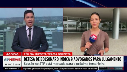 Defesa de Bolsonaro indica 9 advogados para julgamento de suposto golpe | TEMPO REAL