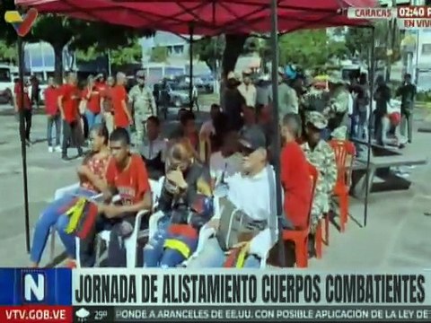 Cuerpos combatientes se suman a la segunda jornada de alistamiento militar en Caracas