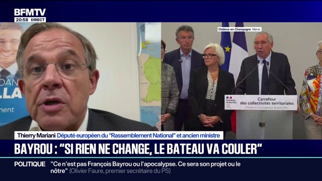 Crise politique: François Bayrou découvre la lune , dénonce Thierry Mariani, député européen du RN