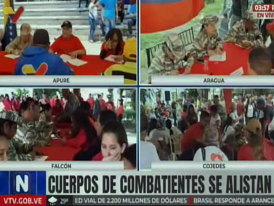 Cuerpos combatientes del sector salud se unen a la jornada de alistamiento en defensa de la patria