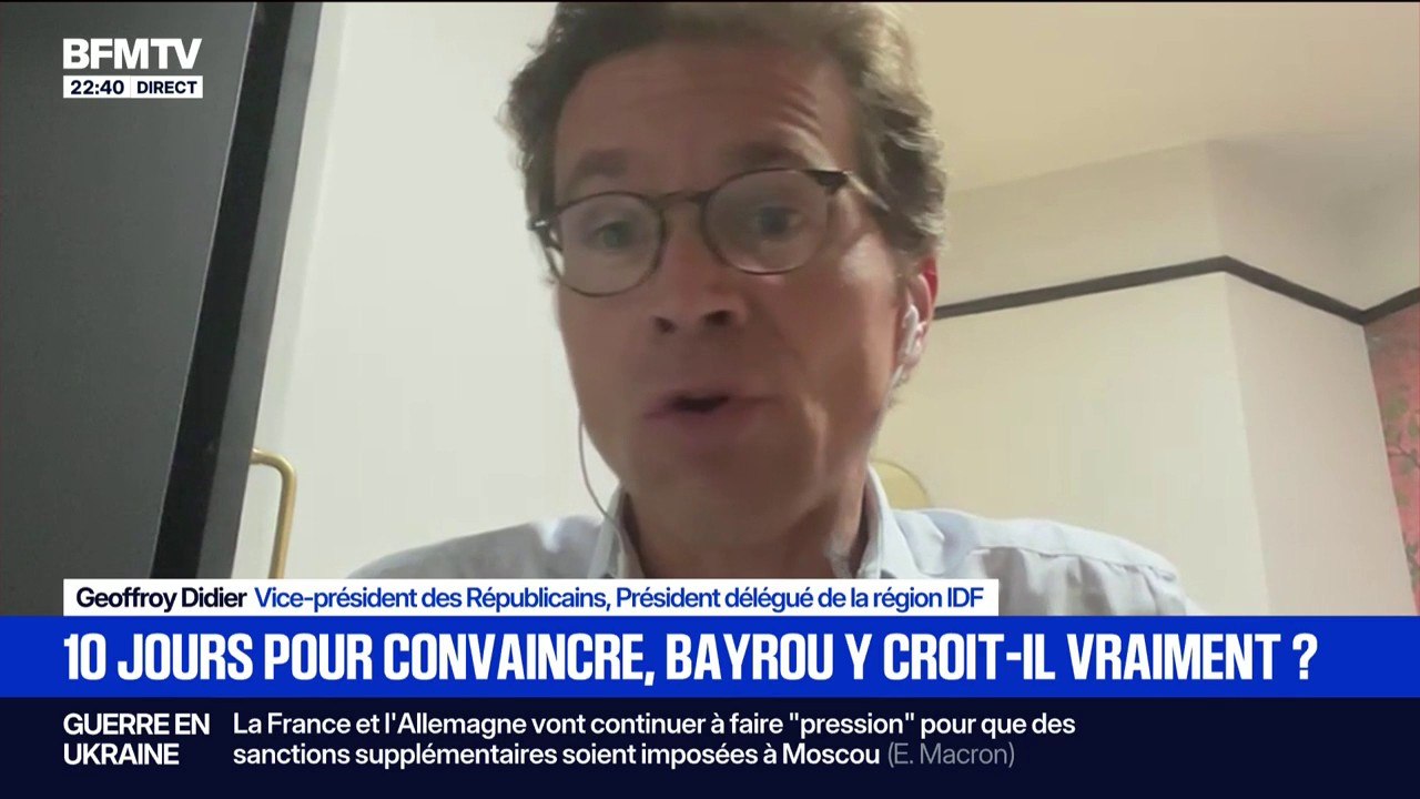Crise politique: "Ce fanatisme de l'impôt est insupportable", déclare Geoffroy Didier, vice-président des Républicains