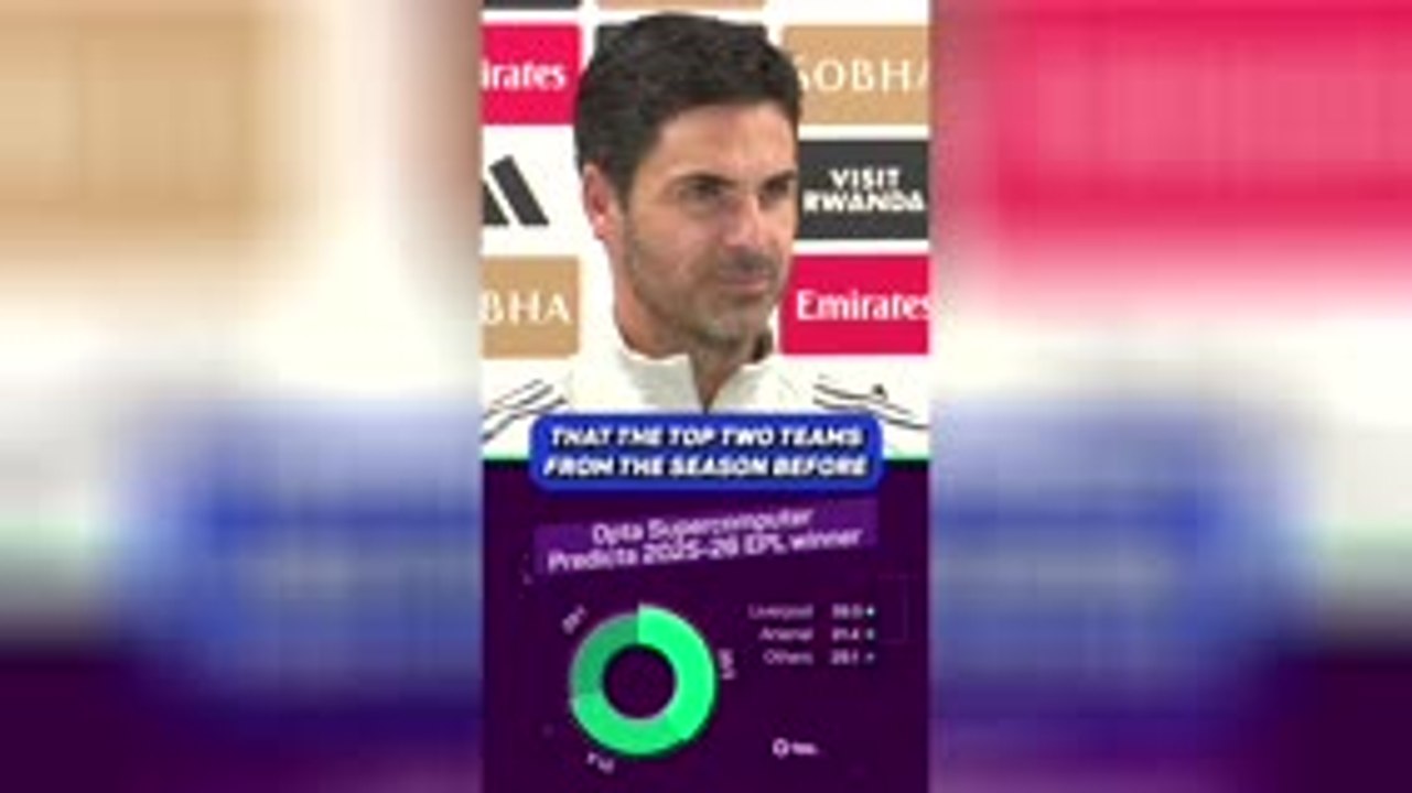 Arteta answers to Opta's Supercomputer ahead of Arsenal's clash with Liverpool