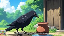 The Crow's Ingenuity: A Thirsty Trick That Saved the Day!