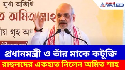 প্রধানমন্ত্রী ও তাঁর মাকে কটূক্তি, রাহুলদের একহাত নিলেন অমিত শাহ