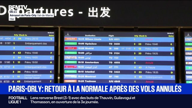 Paris-Orly: la situation est revenue à la normale après plusieurs vols annulés à cause des orages