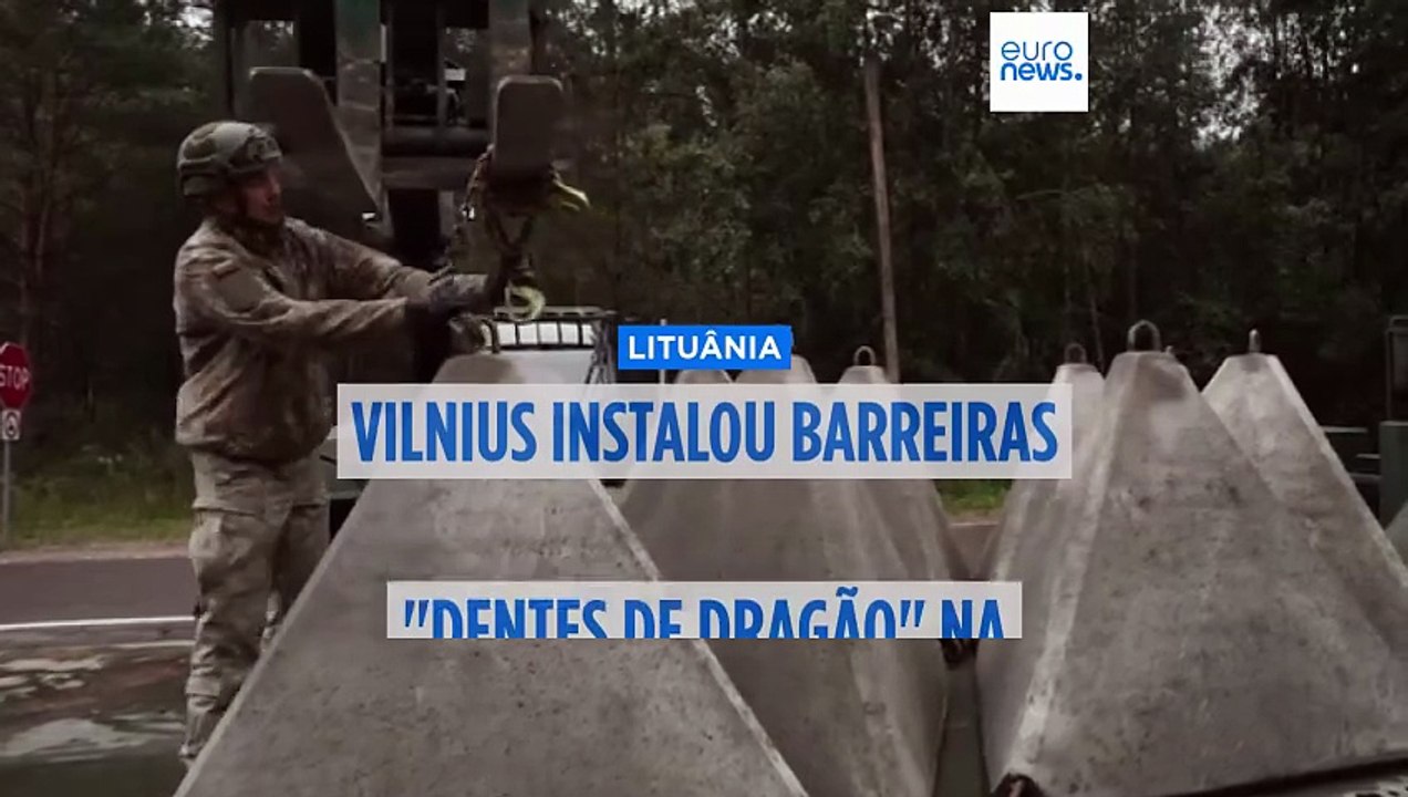 Lituânia instalou os chamados "dentes de dragão" na fronteira com a Rússia