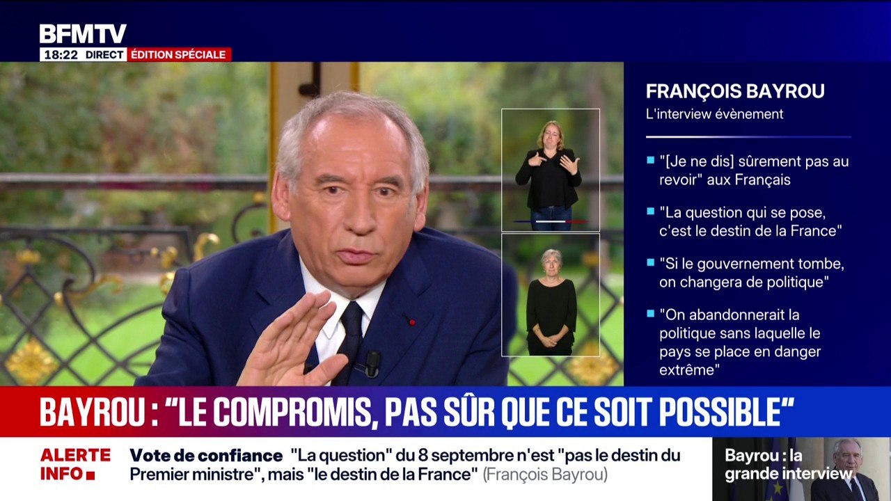 "Le seul qui n'était pas en vacances, c'est moi", se défend François Bayrou au sujet de la polémique des oppositions "en vacances"