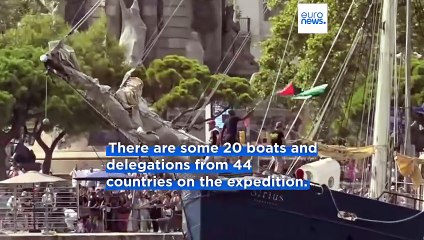 Flotilla leaves Barcelona in biggest attempt yet to break Israeli blockade of Gaza