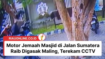 Motor Jemaah Masjid di Jalan Sumatera Raib Digasak Maling, Terekam CCTV